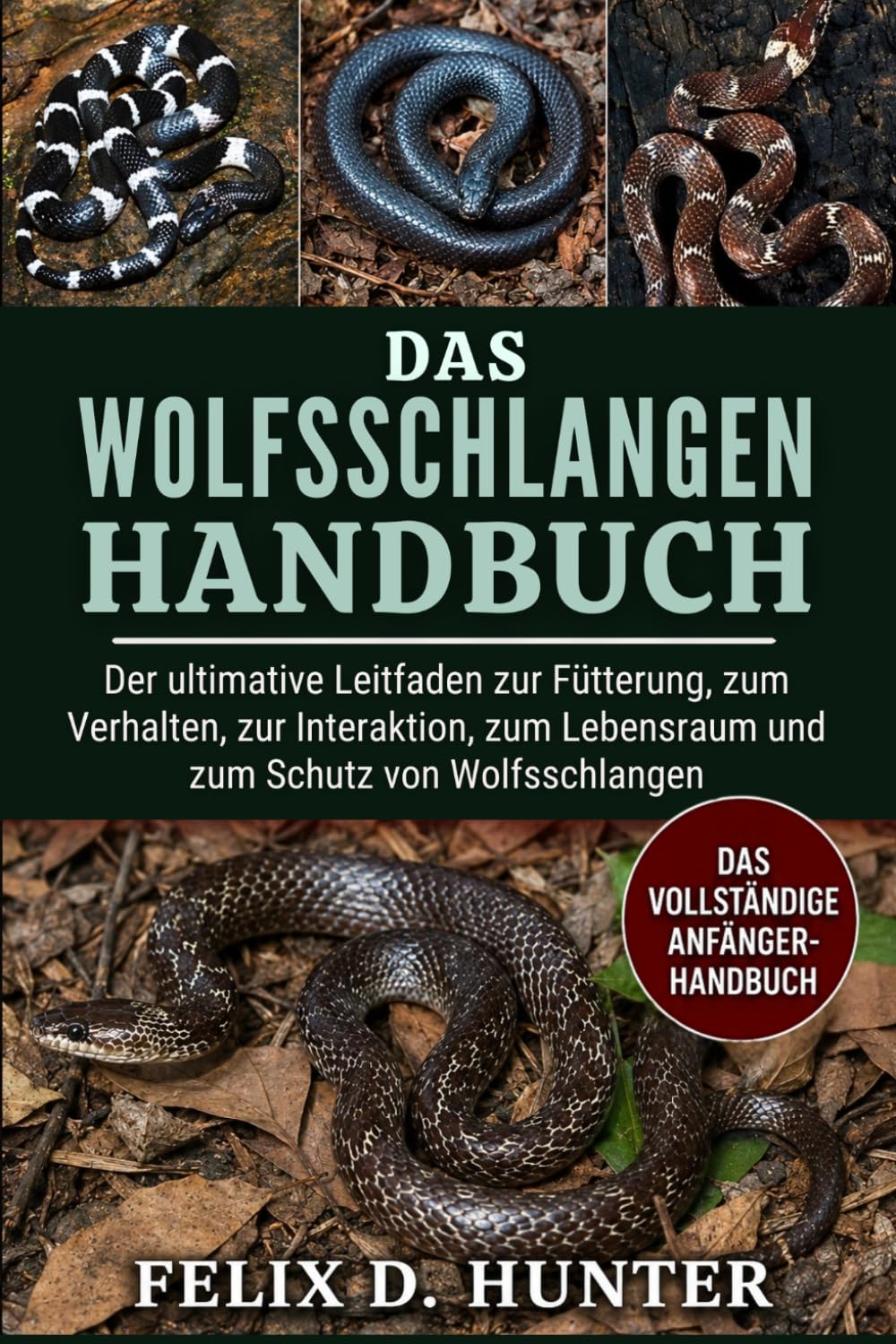 DAS WOLFSSCHLANGEN HANDBUCH: Der ultimative Leitfaden zur Fütterung, zum Verhalten, zur Interaktion, zum Lebensraum und zum Schutz von Wolfsschlangen