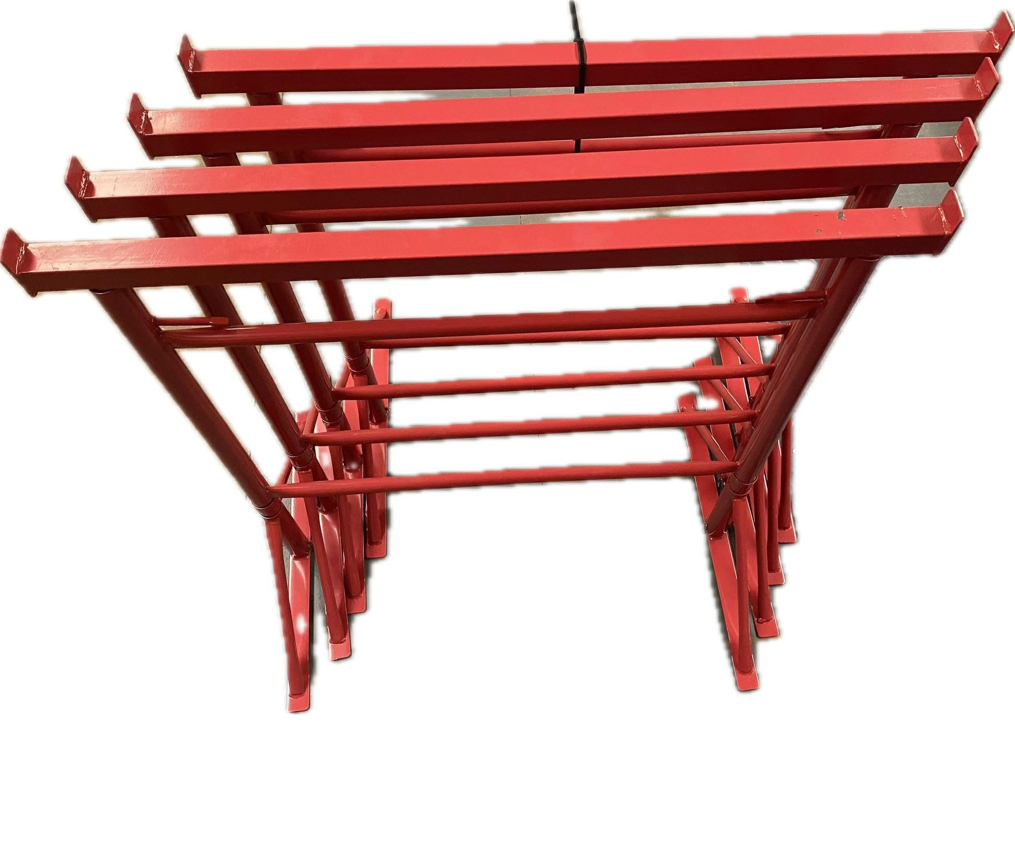 Sponsored Ad – 4 x Builders Trestles Size NO.3, Adjust from 1.0m – 1.8m (Trestle Band Stands) SWL 690kg Made in The UK – Spray Painted Red for Hard-Wearing Finish. Ideal for Builders & DIY