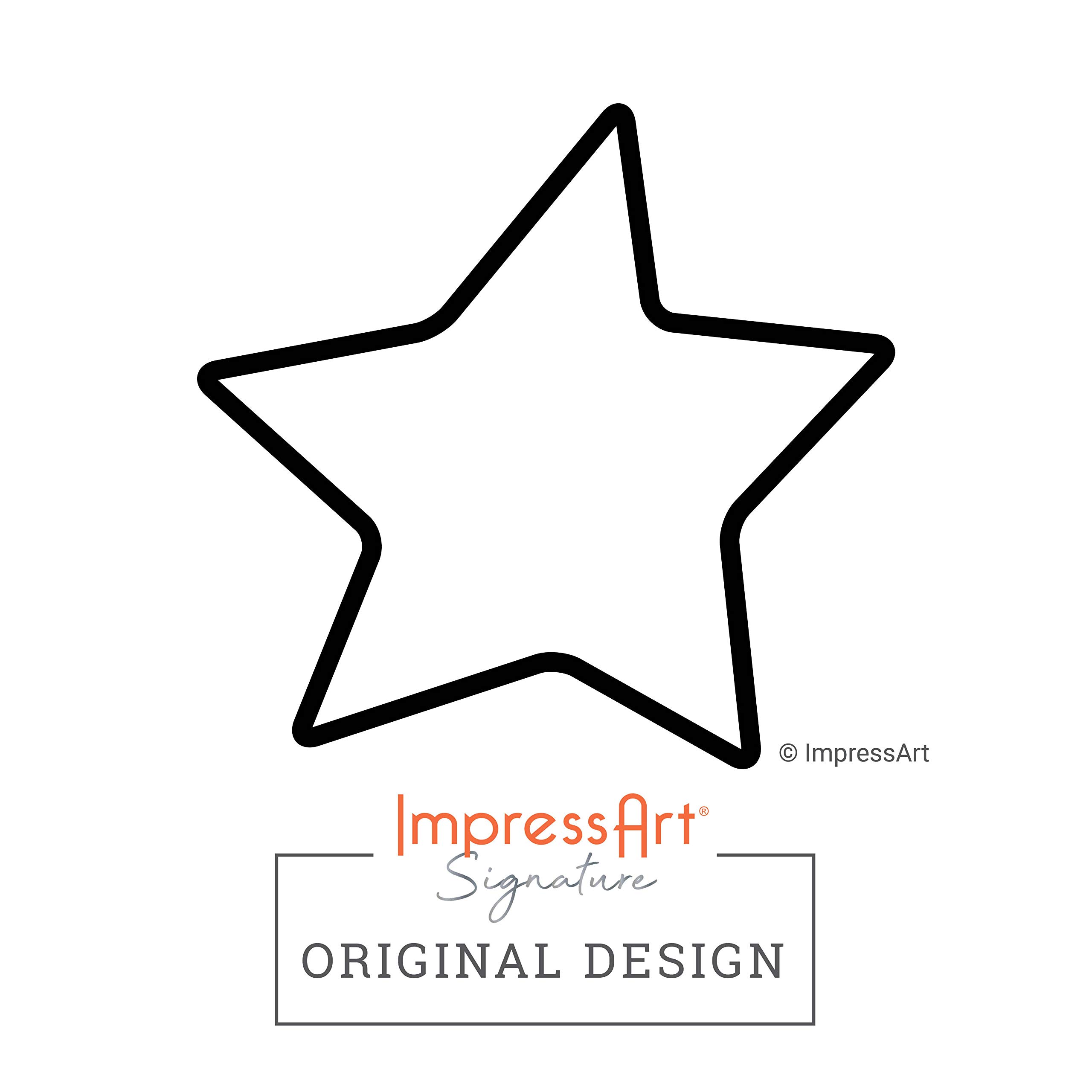 ImpressArt - Fun Star Signature Design Metal Stamp, 3mm