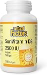 Natural Factors Vitamine D Soleil 2500 UI 500 Gélules D3 Vitamine | HAUTE POTENCE, FORMAT ÉCONOMIQUE - Approvisionnement de 16+ Mois, Aide à Prévenir la Carence en Vitamine D3