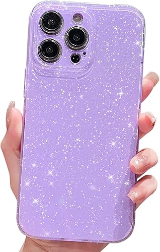 Miniatura 1 de Funda compatible con iPhone 15 Pro con purpurina neón, bonita funda delgada y brillante de TPU a prueba de golpes para mujeres y niñas para 15 Pro