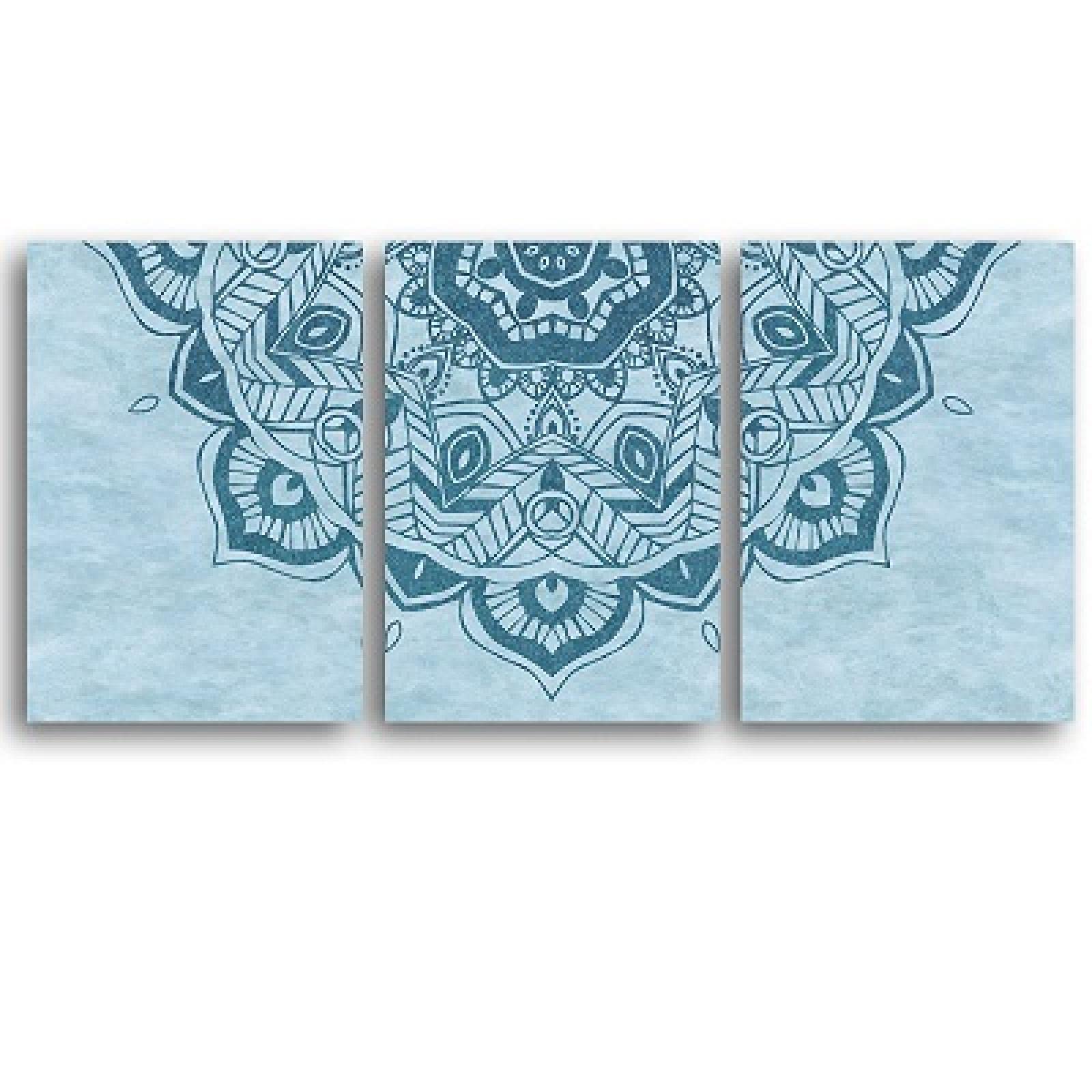 Impression toile fleur abstraite bleue art mural de salon - 8