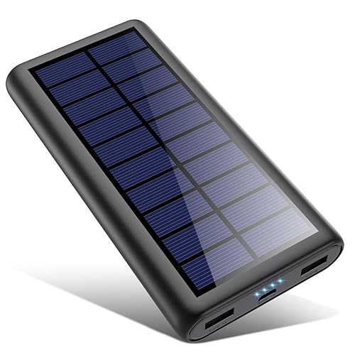 Trswyop Solar Powerbank 26800mAh,[2024 Intelligenter Steuerungs-IC] 2 USB Aufladen mit