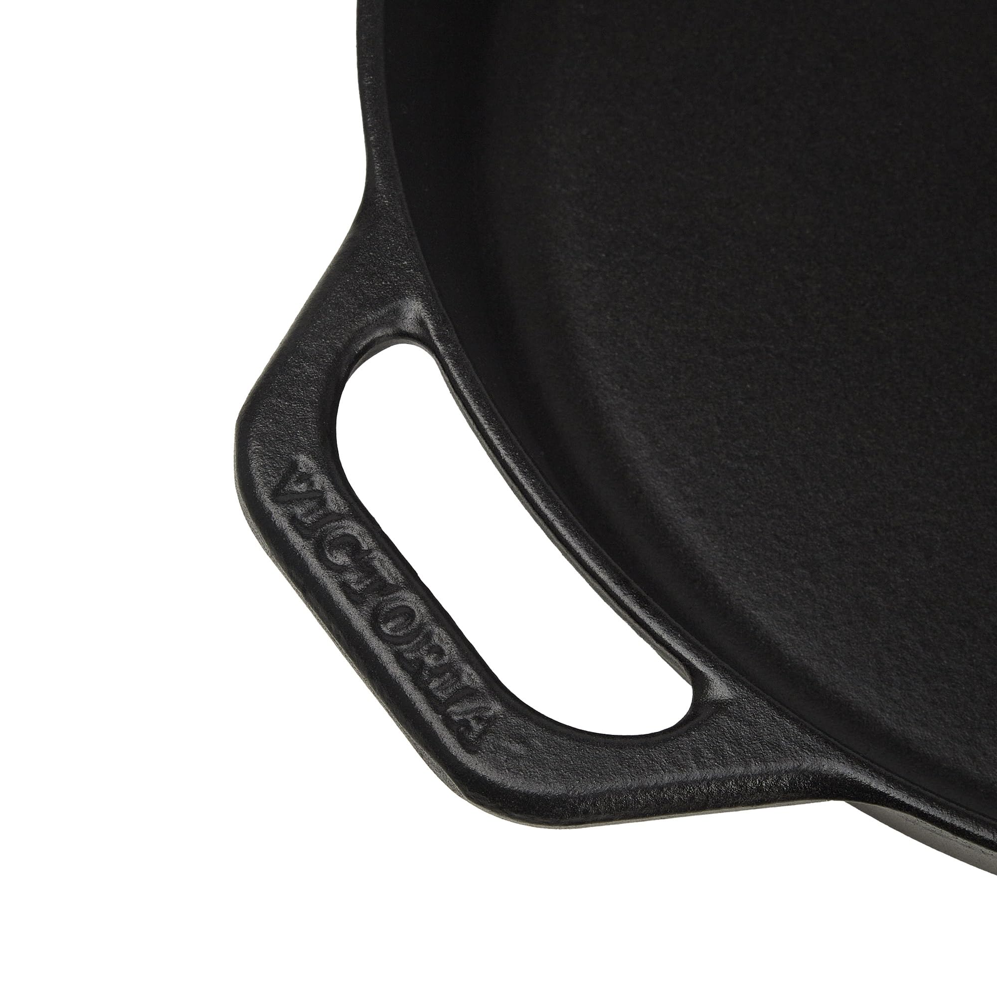 VICTORIA Padella in Ghisa Smaltata Induzione da 30cm, Adatta per, Fuoco, Barbecue, Forno, Vetroceramica e Gas, Cast Iron Skillet Senza Sostanze Tossiche, Senza PTFE e PFOA