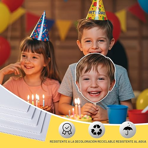 Recorte de cabeza grande en un palo – Recortes faciales personalizados para fiestas, graduaciones, cumpleaños o bodas | Accesorio de foto de tamaño