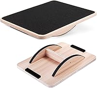 Yes4All 350lbs Wooden Balance Board: Anti-Slip Rocker Wobble Board for Standing Desk, Leg Workouts & Physical Therapy