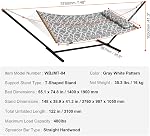 VEVOR hamac pour deux personnes avec support inclus, capacité lourde de 480 lb, hamac double avec support en acier de 12 pi et sac de transport portable et oreiller, hamac autoportant pour patio extérieur, jardin, plage