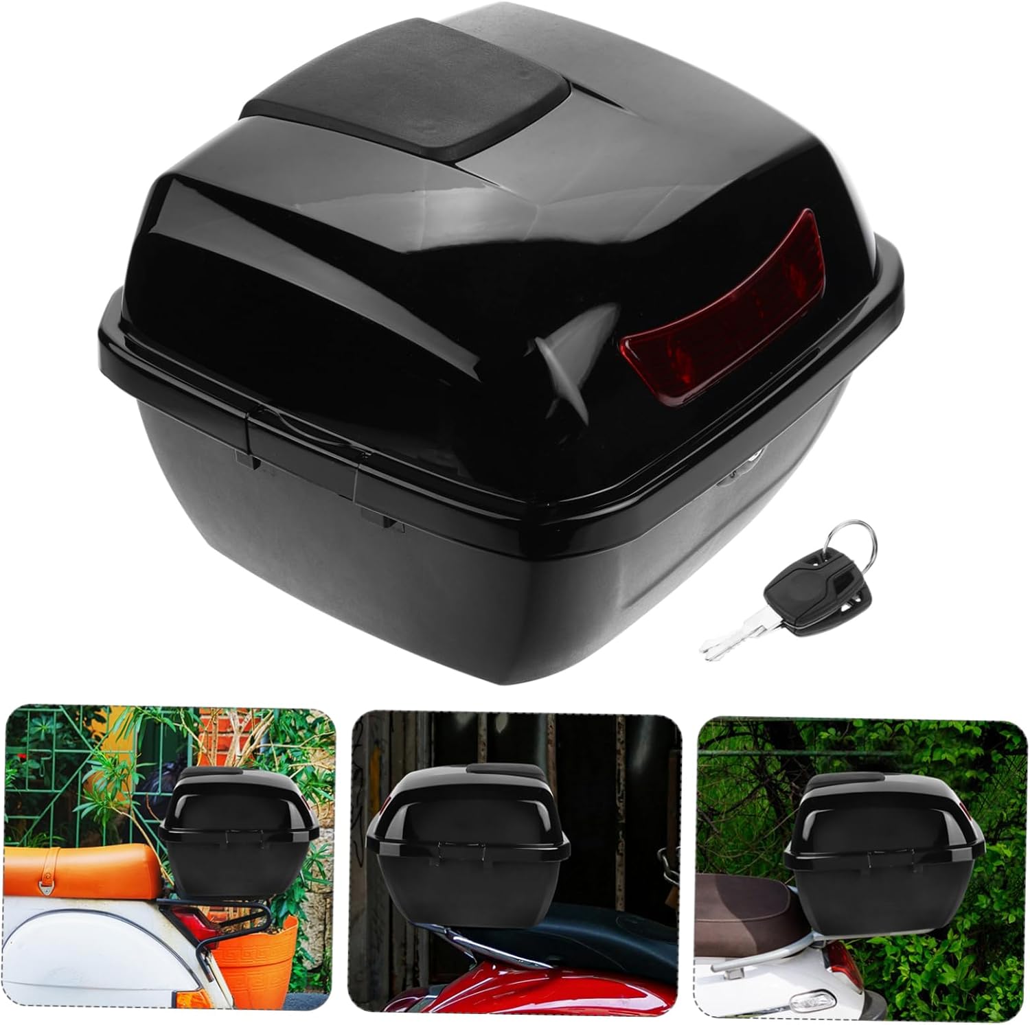 PRETYZOOM Versatile Ev Storage Box Tail Trunk Organizer for Car Scooter Moped Motorcycle Rear Trunk Lock