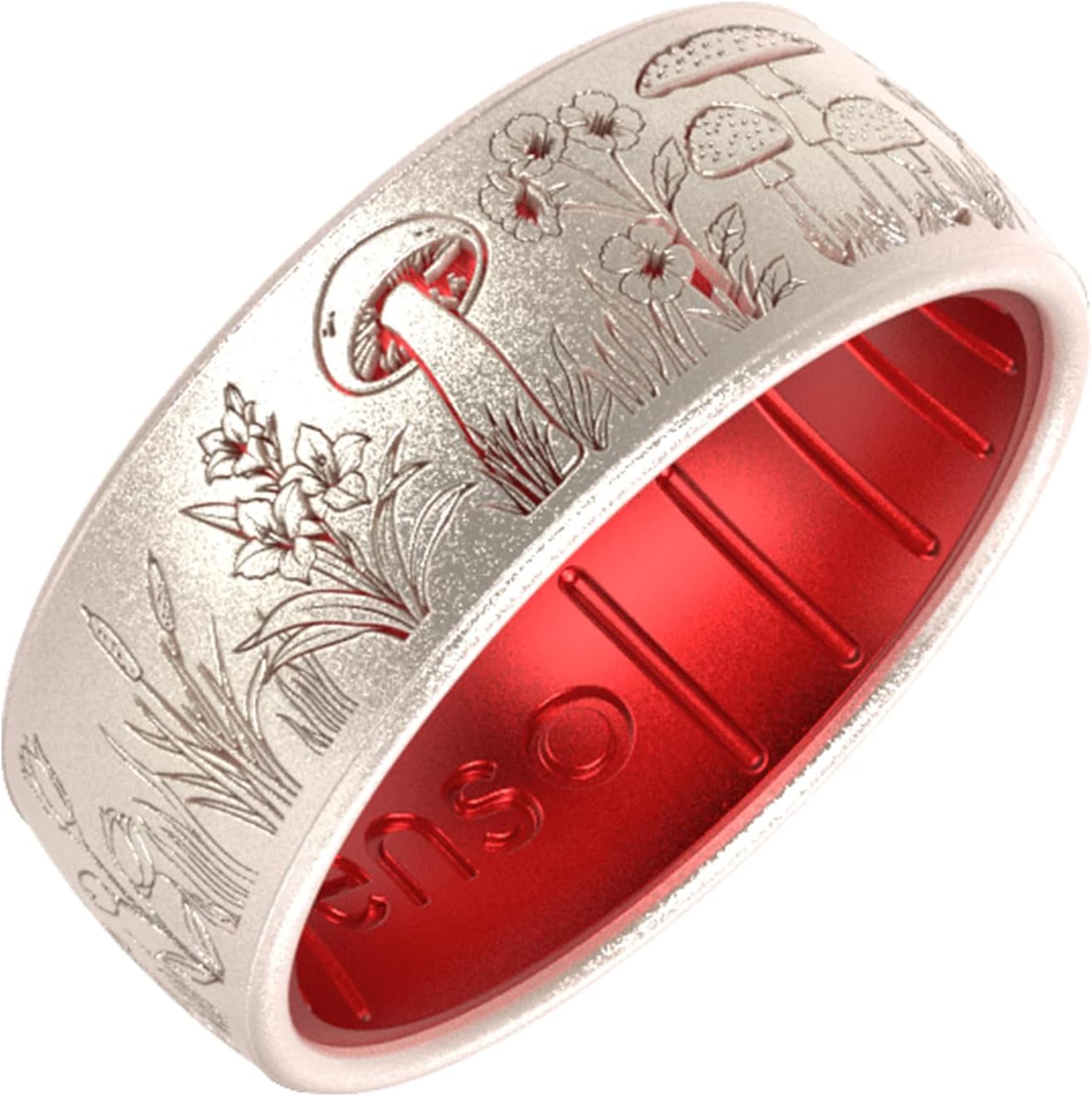 Enso Rings Etched Classic Silicone Rings - Garden Party Collection - Comfortable and Flexible Design - Image 2