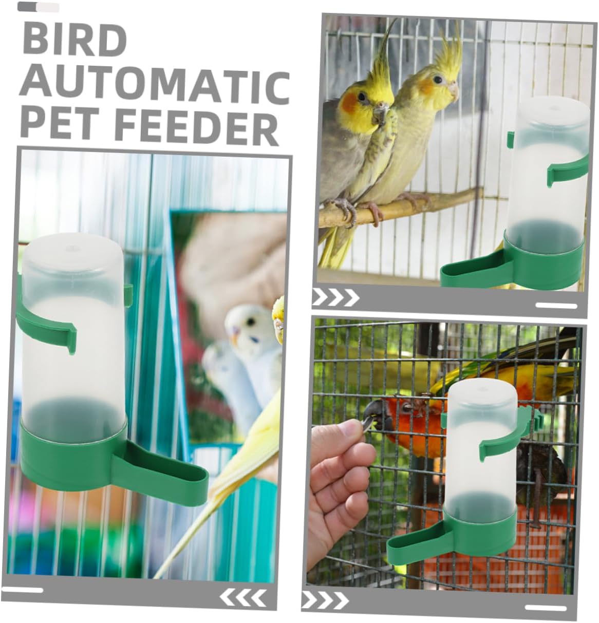 20pcs Sturdy Bird Water Dish Parrot Water Drinkers Rabbit Drinking Glasses Bird Waterer for Parrots