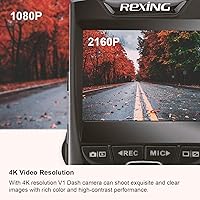 Vista 9 de rexing V1 2.4" LCD FHD 1080p 170 cámara grabadora gran angular para tablero Cámara para tablero con grabación de bucle G-Sensor, WDR