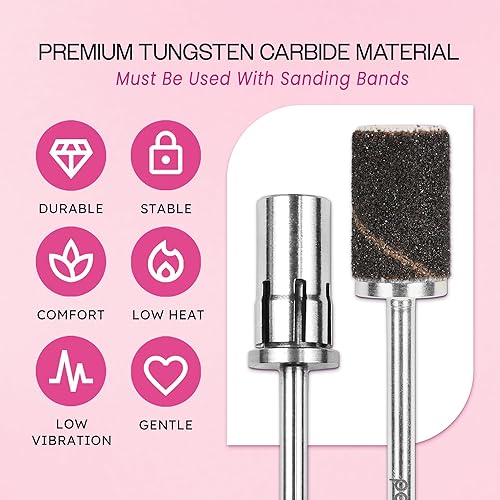 Miniatura 4 de Pana - 100 unidades de bandas para limar las uñas, con mandril color plata u oro