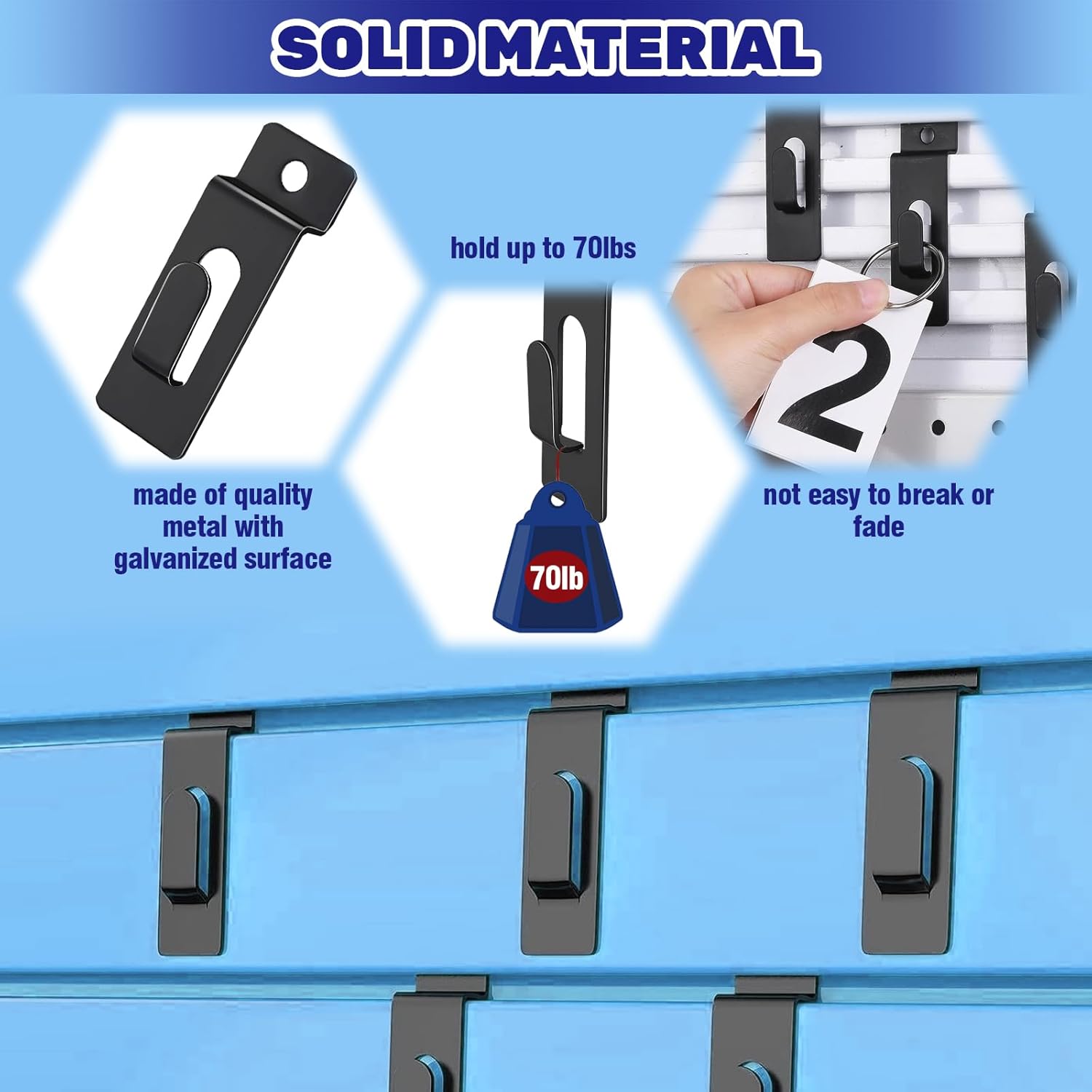 30Pcs Slatwall Utility Notch Hooks, Slat Wall Picture Display Hooks Hanger Panel Shelf Pegboard Slatwall Accessories for Photo Frame Painting Arts Hanging Home Office (Black)