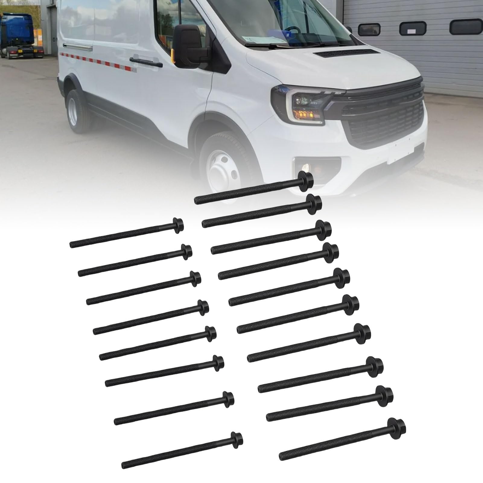 SIXRUN Set Bulloni Testata da 18 Pezzi, Acciaio Ad Alta Resistenza con Design Resistente Alle Alte Temperature, Ricambio per MK7 MK8 Custom 2.2 FWD RWD Dal 2006 in Poi