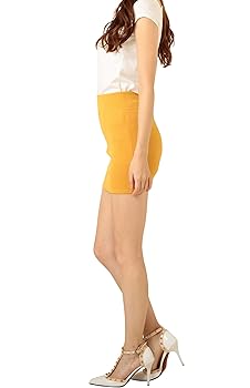 Randy Girls イエロースカート サイズ0 Randy Girls イエロースカート サイズ0 フロントZIPタイト