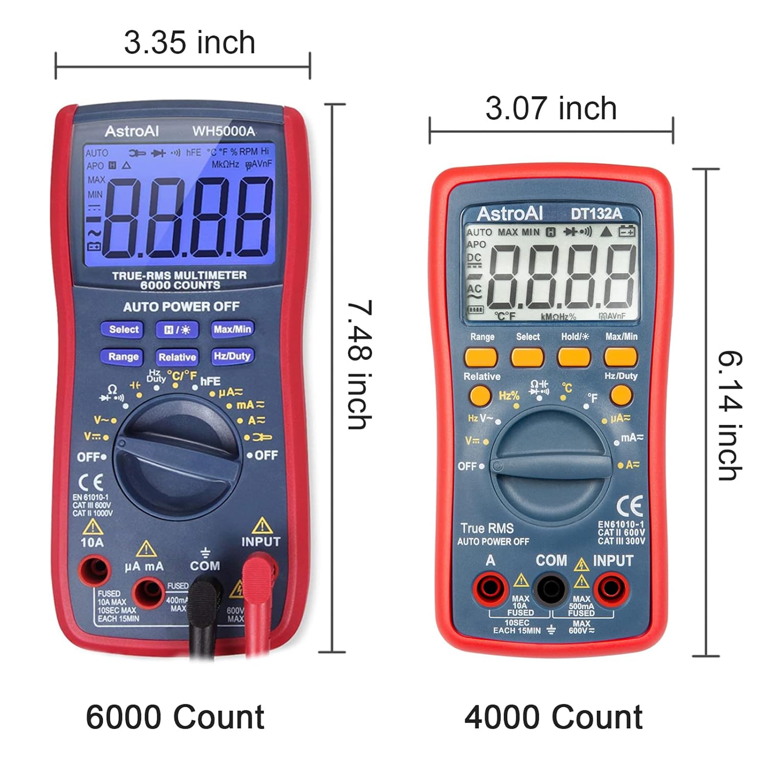 AstroAI Digital Multimeter, TRMS 4000 Counts Volt Meter (Manual and ...