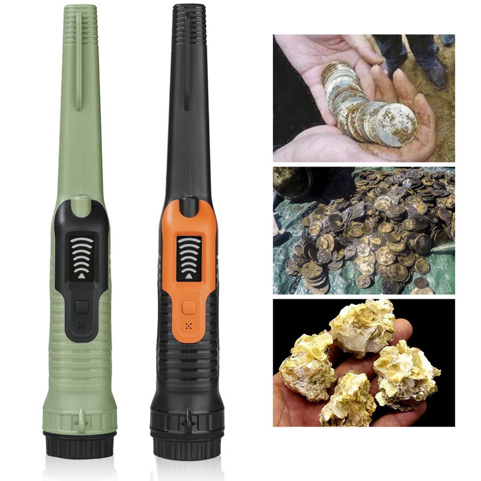 Detector de metales Pinpointer Detector de metales de mano, sonda impermeable, detectores de tesoros con cordón dorado para localizar pinpointer
