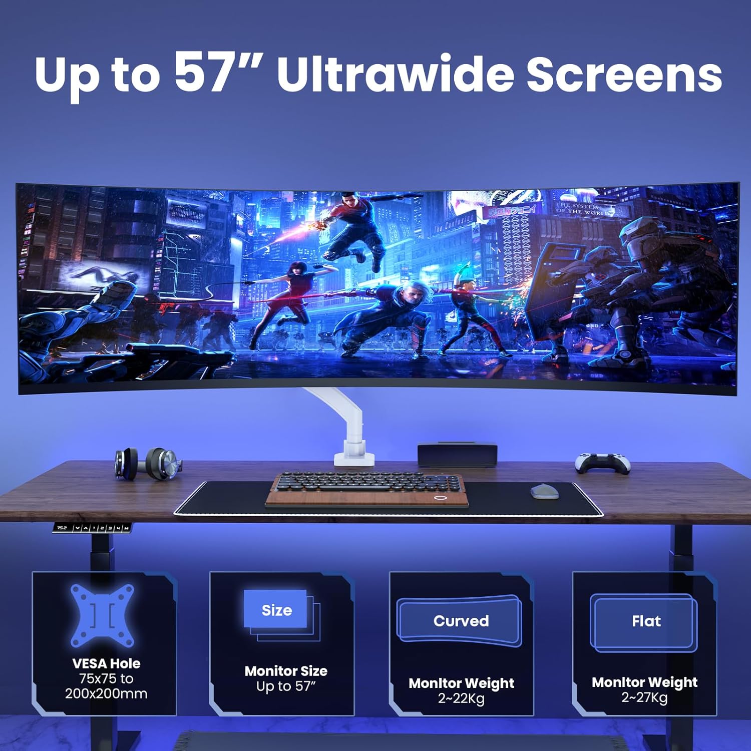 Monitor tartó ergonomikus kialakítás