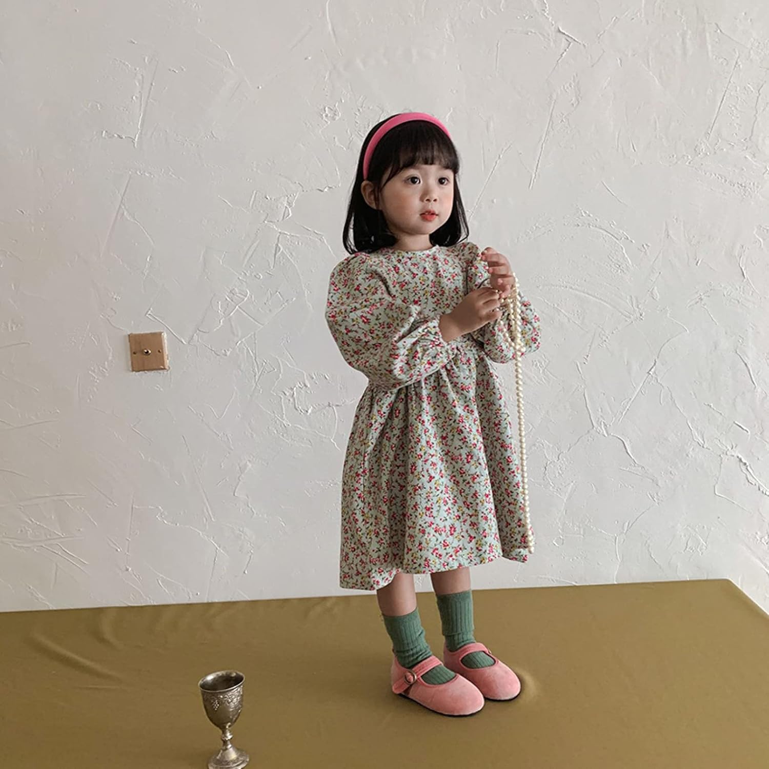[KAPE1] 子供服 女の子 ガールズ イエロー 夏服 ワンピース シフォン 半袖 子供ドレス プリンセスワンピ 120 長袖 プ