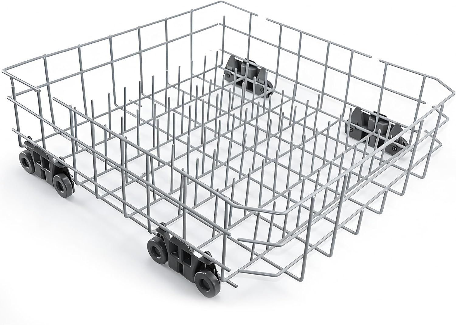 W10728159 Dishwasher Lower Dishrack Assembly, Compatible with kenmore whirlpool kitchenaid maytag, Replaces W10525646 W10082825 W10780925, Dishwasher Lower Rack with WP3376961 Wheels, 22"D x 20.8"W