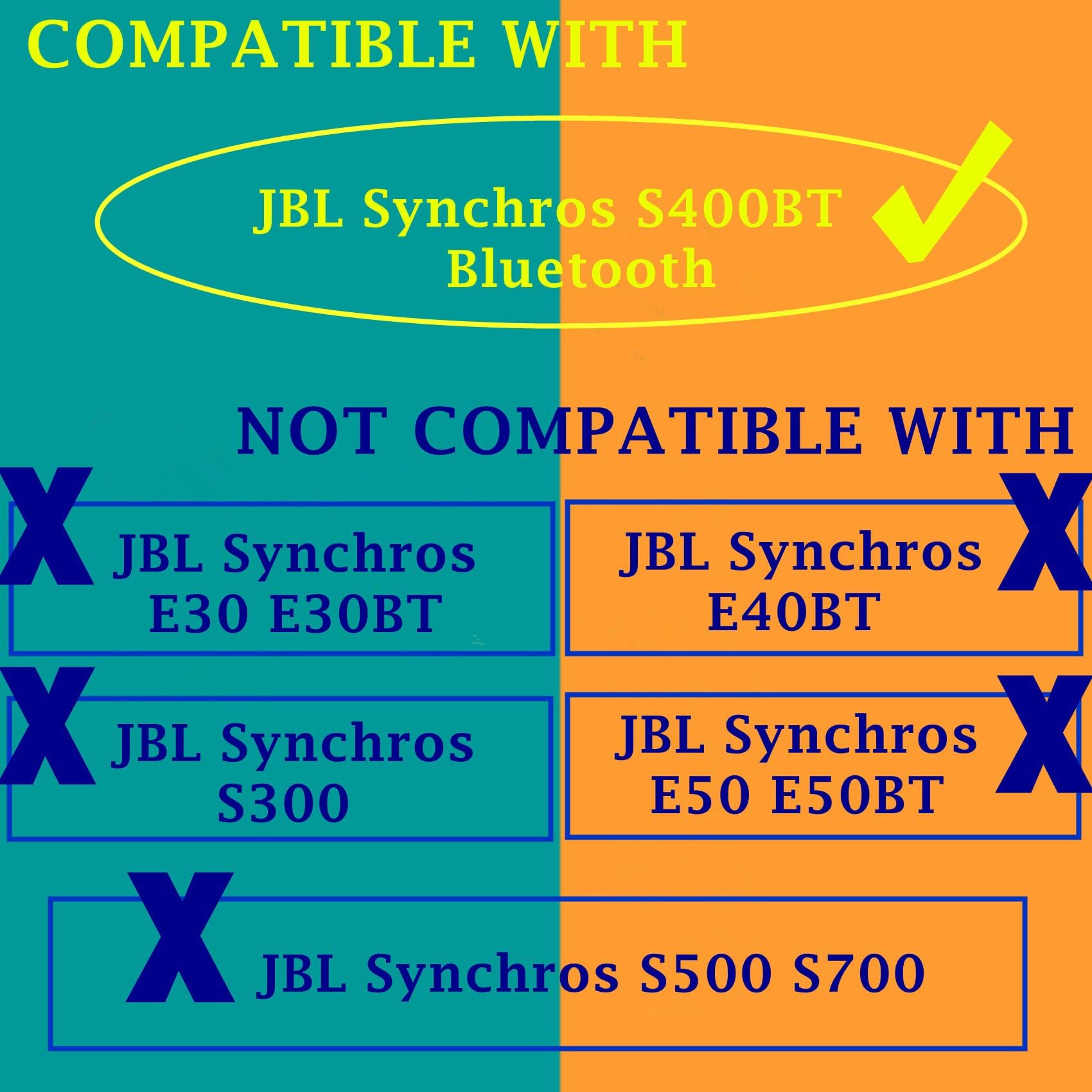 Ersatz-Ohrpolster Für JBL Synchros S400BT – Proteinleder, Einfach Zu Wechseln, Geräuschreduzierend