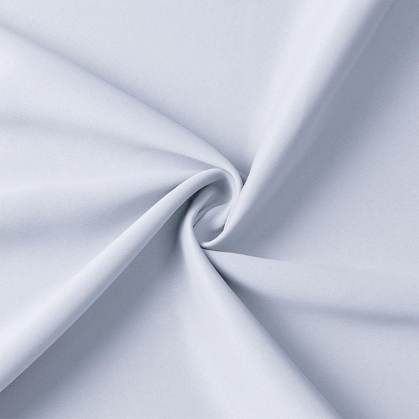 GUOJUN Cortinas Opacas 140 x 270 cm Modernas Opacas con Ojales Cortinas Blackout Anti Luz Acustico Privacidad para Habitacion Salón Balcón, Blanco