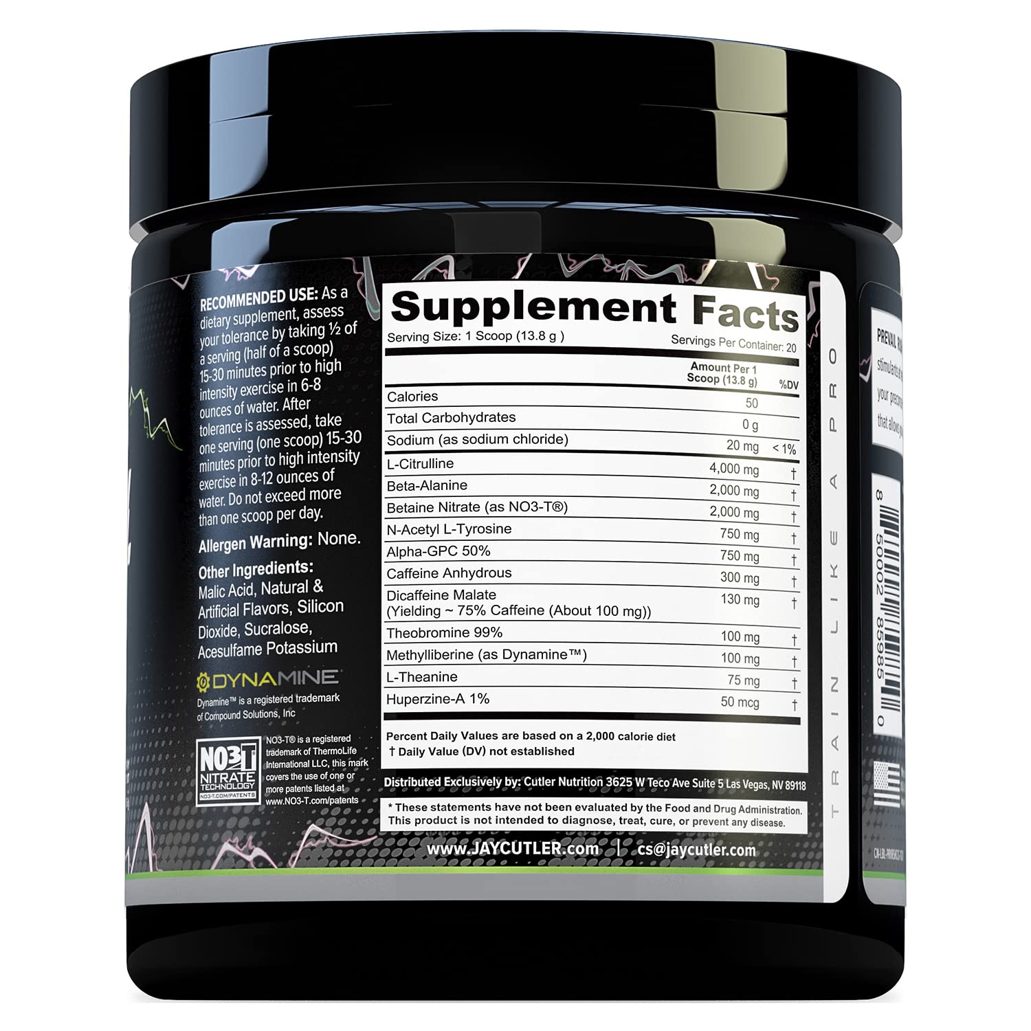 Cutler Nutrition High Stim Pre Workout Powder Prevail Rush Preworkout for Men & Women for Intense Pumps Energy and Focus with Caffeine NO3T Betaine and Dynamine | Cotton Candy Grape (20 Servings)