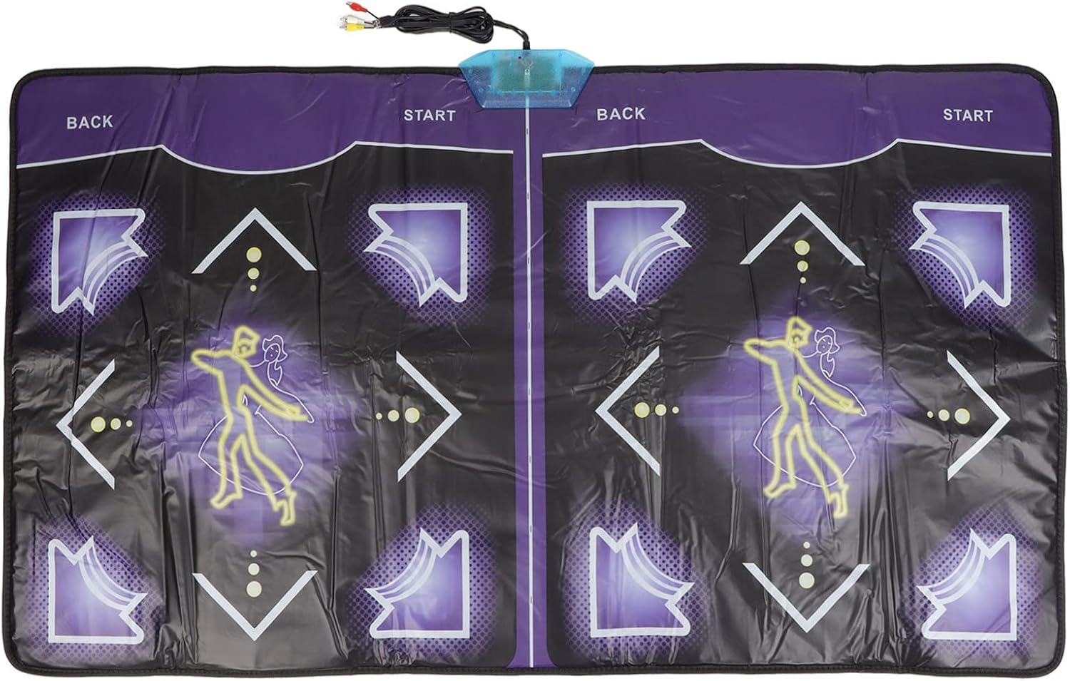 Dance Mat, Double Dancing Floor Pad with Handle, Support Memory Card, for Adult and Children (US Plug)