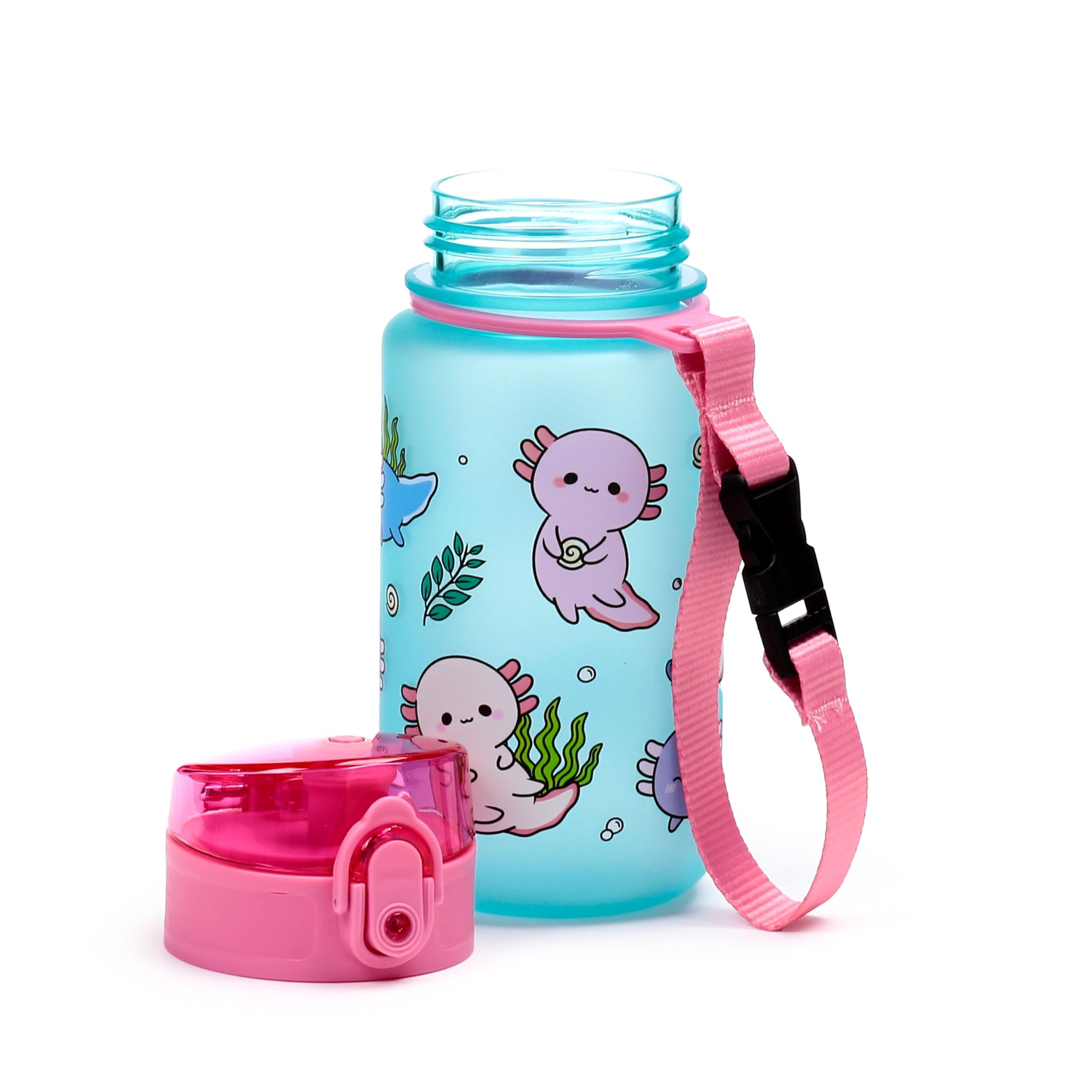 Puckator Gourde invisible pour enfants 350 ml - Axolotl - Animaux doux ADORAMALS