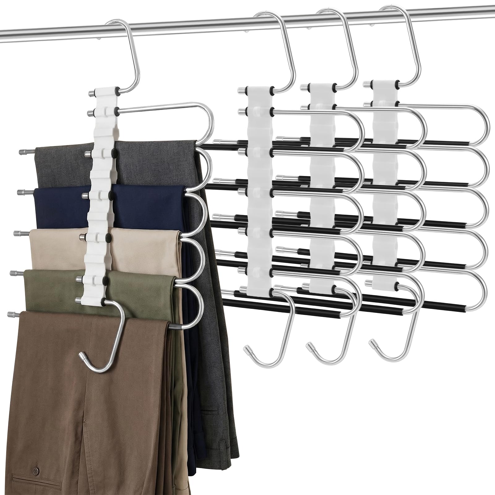 Cintre peu encombrants pour gagner de la place dans votre armoire et ranger vos pantalons