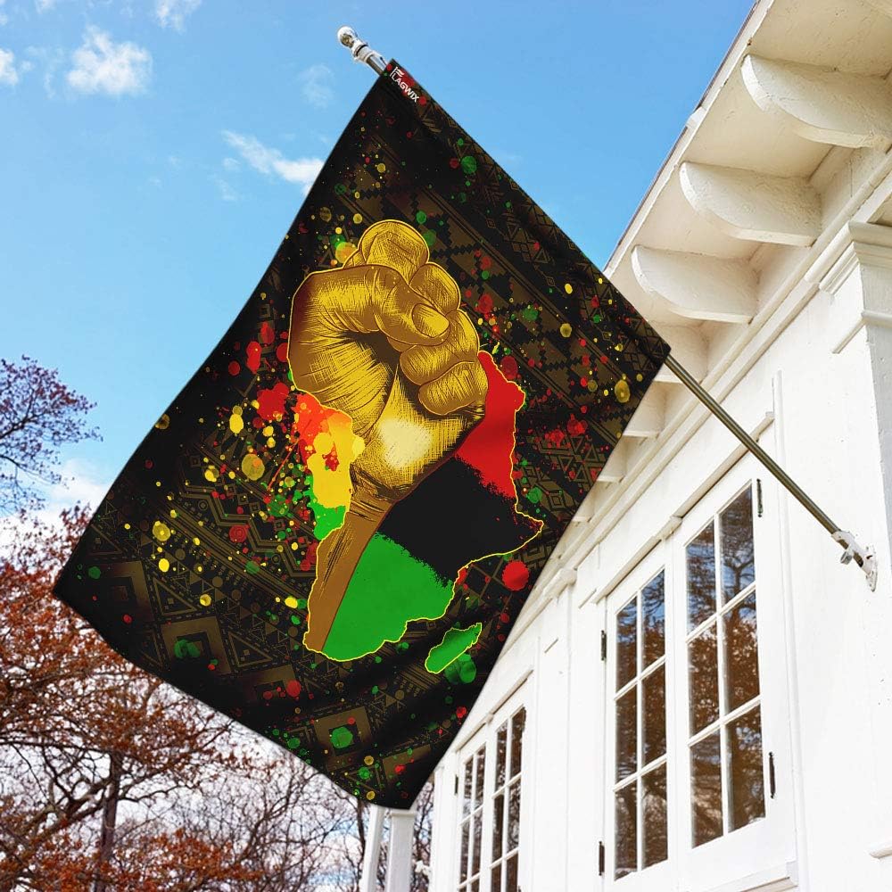 Flags-Proud African American Flag QNN90F, House Flag (29.5" x 39.5")-USA House Garden Flags Premium Polyester-Decorative Outdoor Flags