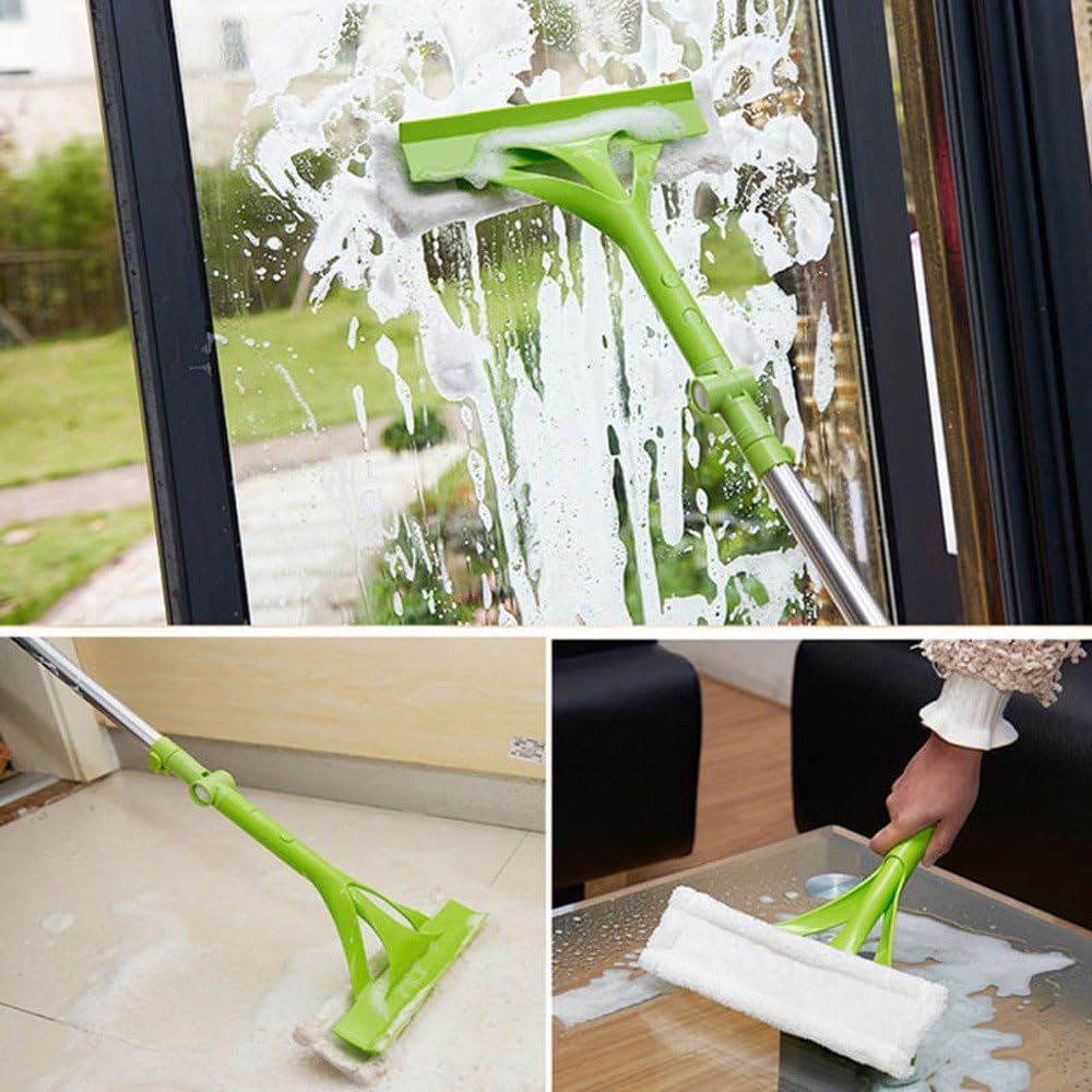 SKEIDOTelescopic Foldable Handle Cleaning Glass Sponge Mop Cleaner Window Extendable