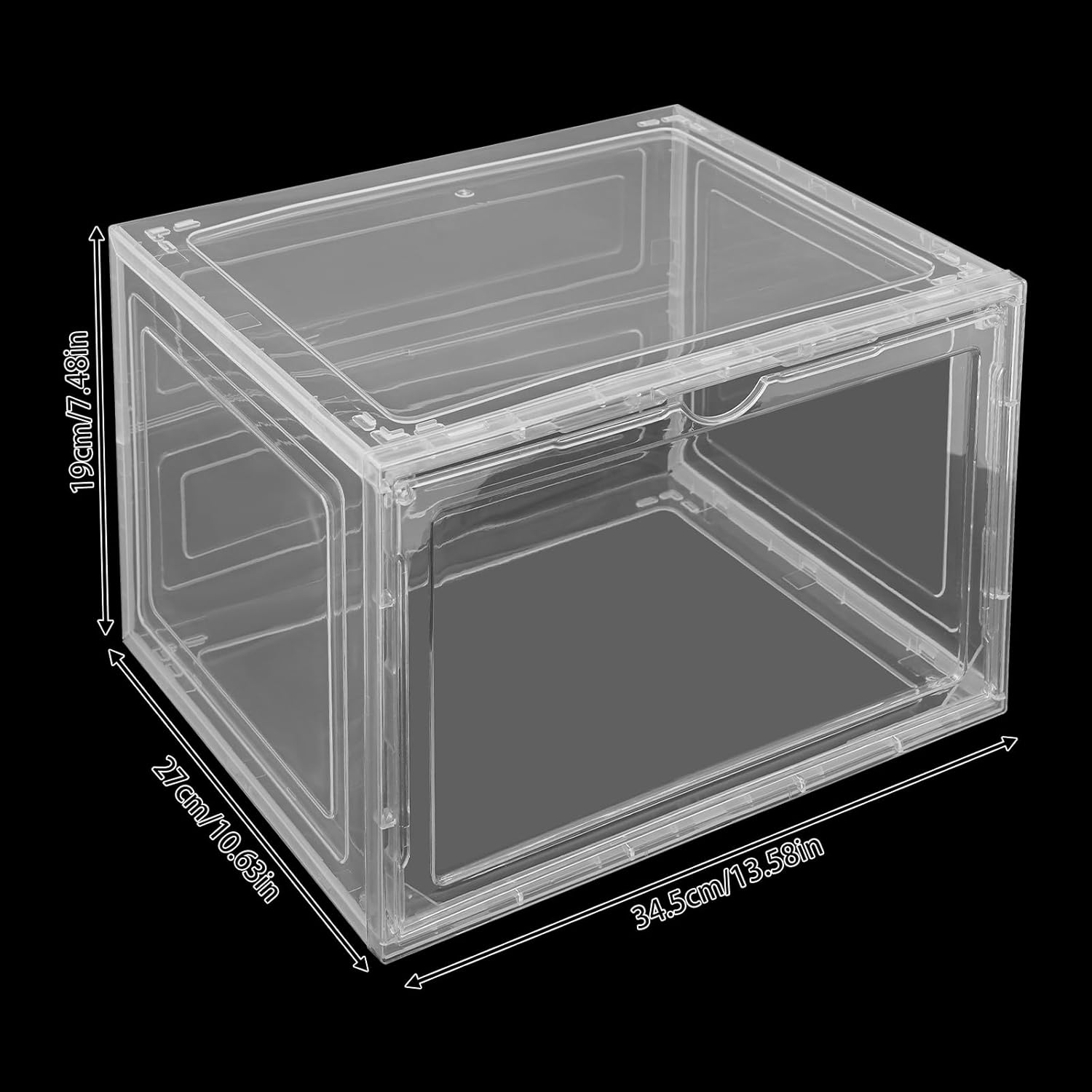 【おすすめ】アクリル製クリアシューズボックス クリアプラスチック 積み重ね可能 スニーカーコレクション ストレージオーガナイザー シューズディス 脱ぎ履き練習