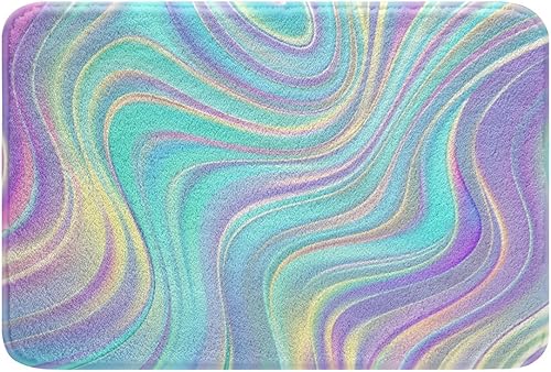 Vista 80 de Erosebridal Alfombras de baño azul marino para decoración de ducha, tapete de baño retro teñido anudado, tapete de puerta de vellón de acuarela