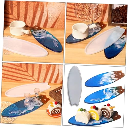 Miniatura 3 de TEHAUX 3 moldes de tabla de surf, moldes de resina grandes, paletas de hermandad, moldes de bandeja de resina, moldes de silicona para posavasos de