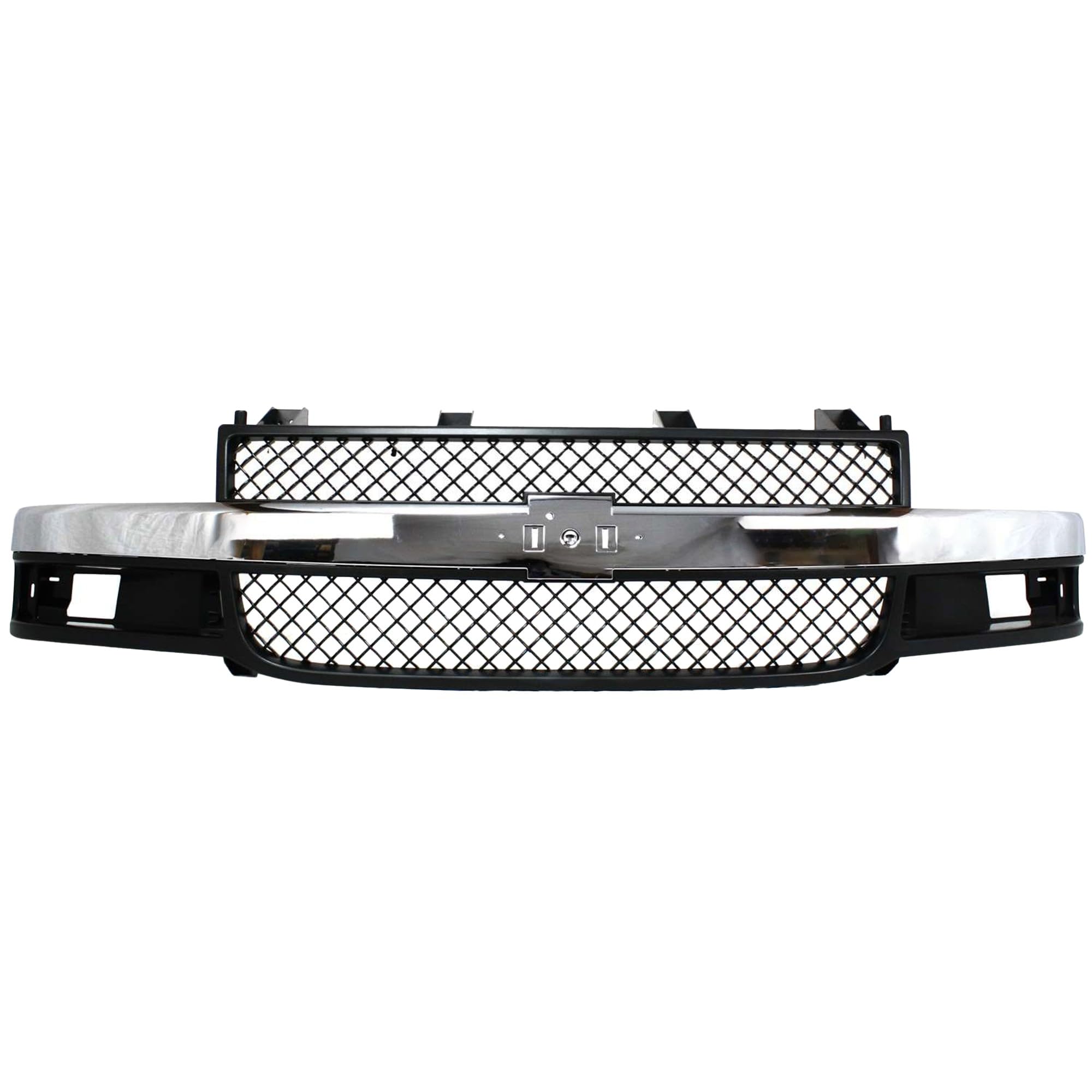 Evan Fischer Grille Assembly Compatible with 2003-2014 Chevrolet Express 1500, Fits 2003-2021 Express 2500, 2003-2023 Express 3500, Gray Shell and Insert, For Models with Composite Headlights