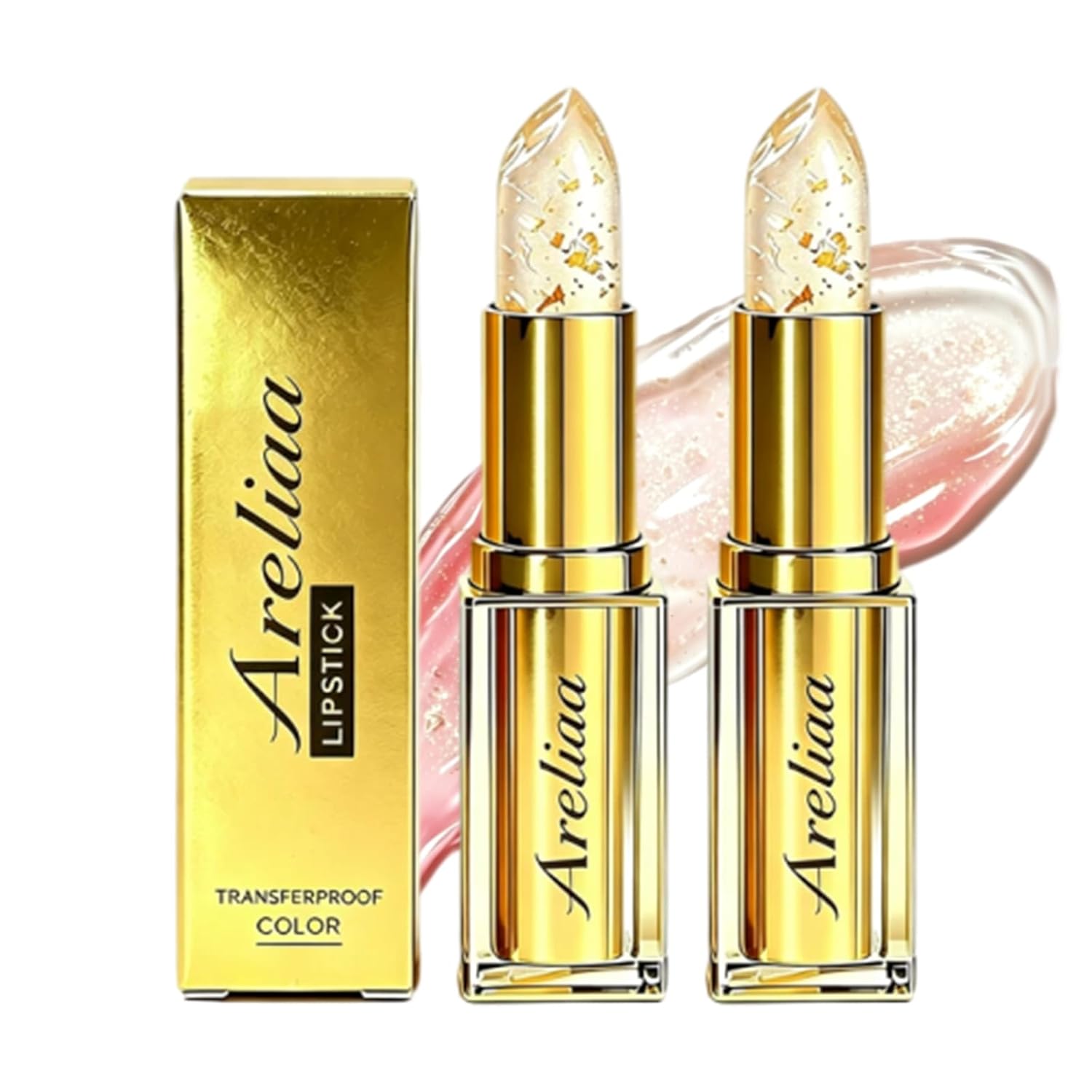 Areliaa PH Color Changing Lipstick for Older Women-Clear Reactive Skin-Adaptive Lip Adjusting Stick, Signature Long Lasting Moisturizing Nourishment Mature Lips, Transferproof (2Pcs)