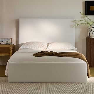 King Size Upholstered Platform Bed Fr...