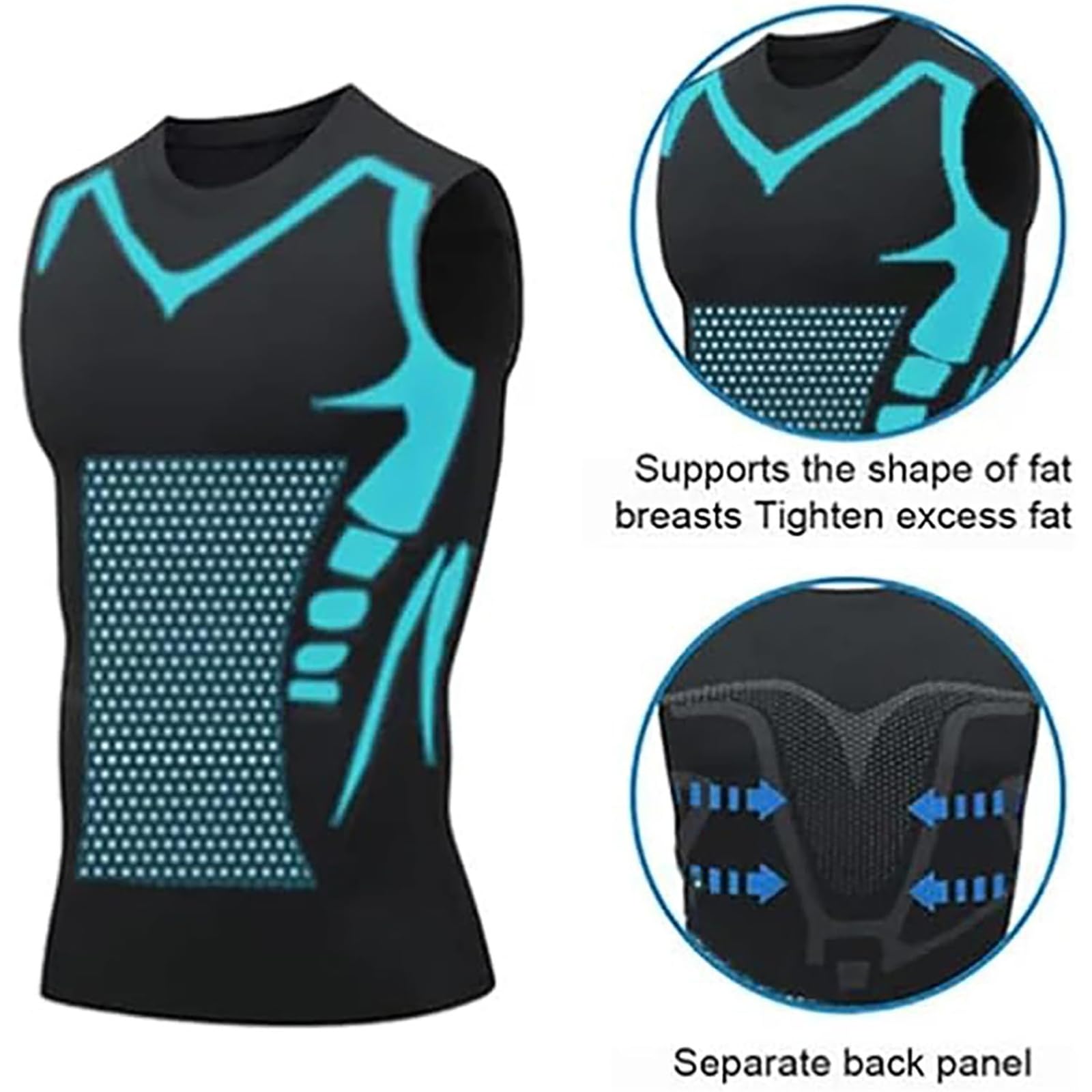Camiseta De Compresión Sin Mangas para Hombre, Transpirable, Elástica Y De Secado Rápido, Ideal para Correr Y Entrenar En El Gimnasio.