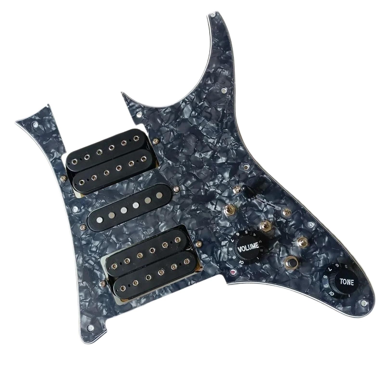 Pickguard Gitary Elektrycznej Pickup Z zestawem przetworników HSH Humbucker wstępnie załadowanym przełącznikiem rozdzielającym cewkę RG Pickguard do gitary elektrycznej RG(Black)