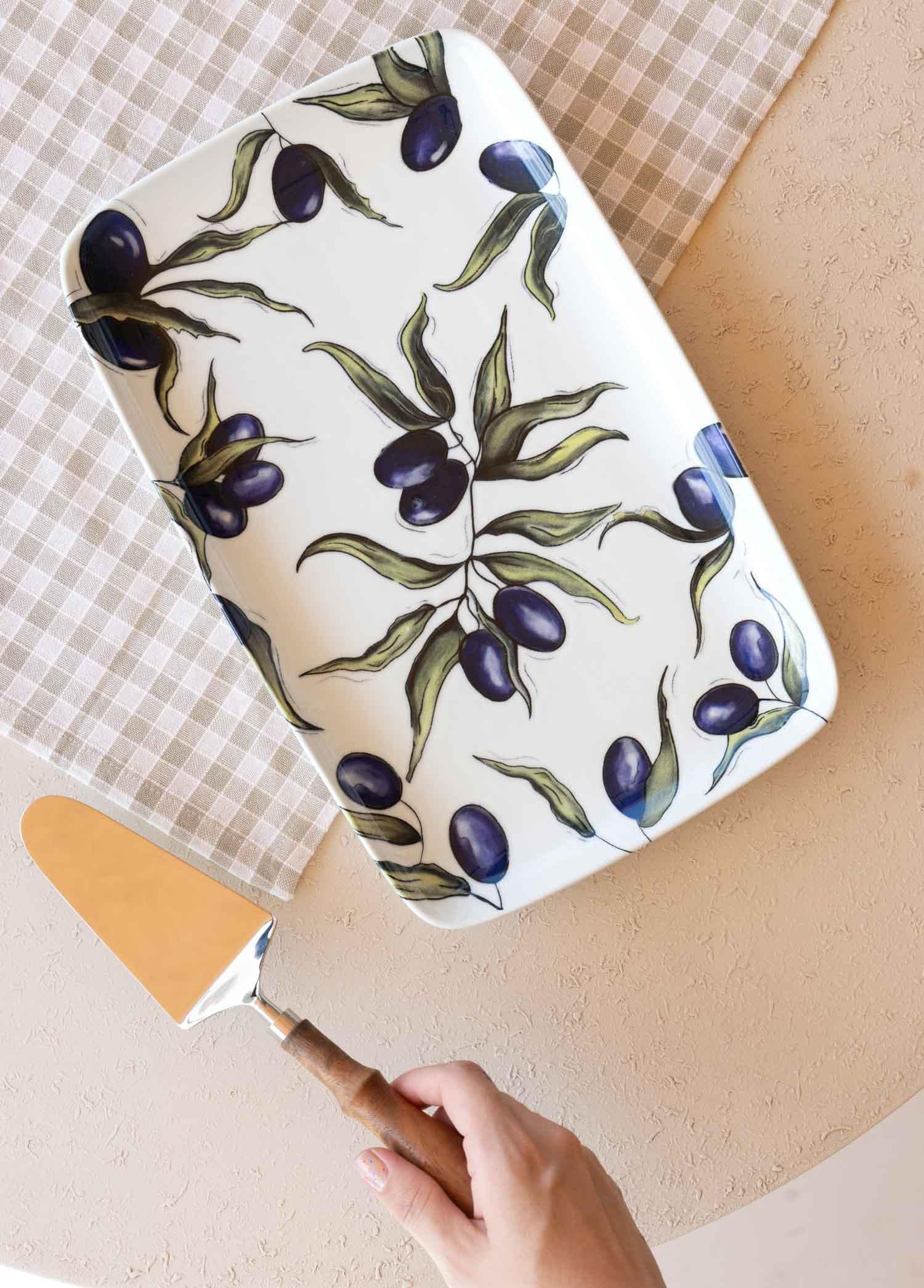 [marka] Olivos Dikdörtgen Servis Tabağı 31x20 cm OVS0016