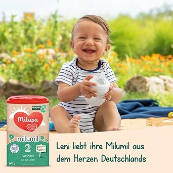 Milupa Milumil 2 - Follow-on Milk - Baby Milk Powder - After 6th Month - Matching Companion for Complementary Foods with Essential Nutrients - Palm Oil Free - 1 x 800g (Pack of 4)