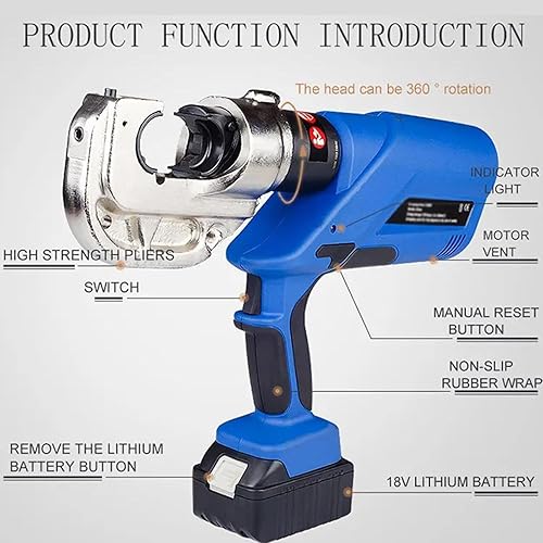 Miniatura 2 de Alicates de prensado hidráulicos, alicates de prensado eléctricos, alicates de crimpado a batería, ideales para terminar cables de cobrealuminio de