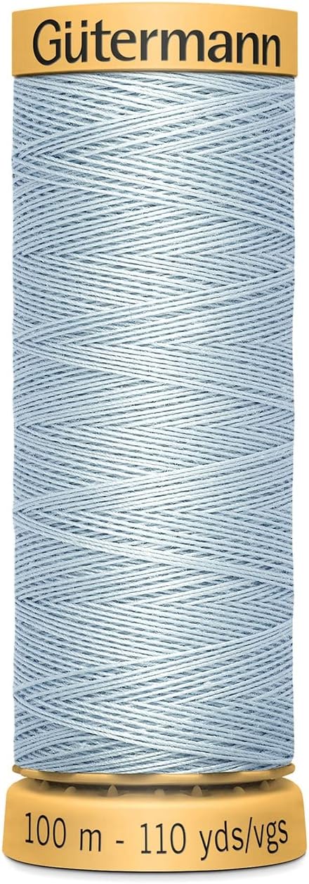 Gutermann Natural Cotton Thread 110yd, Light Blue Dawn