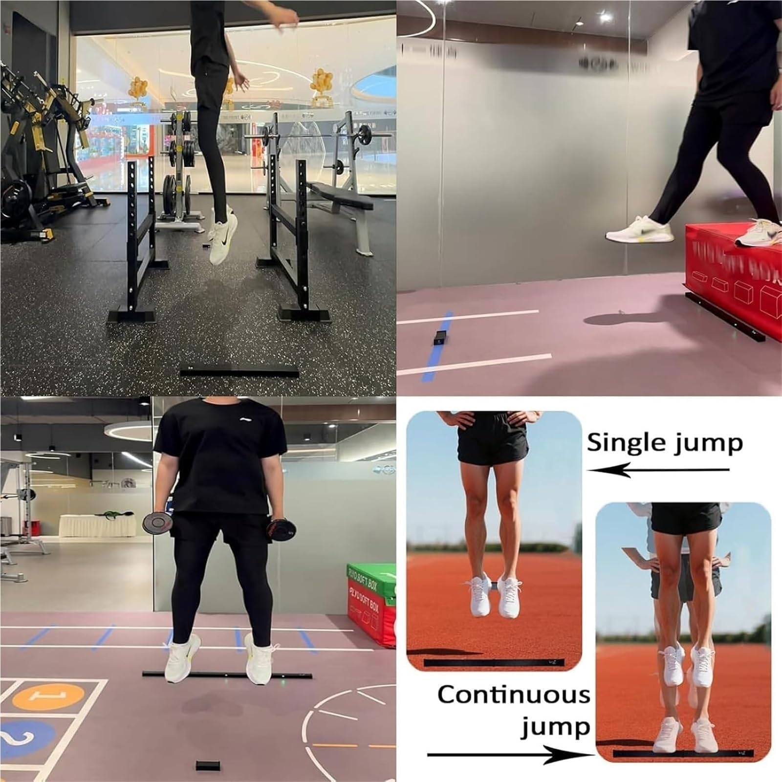 Dispositivo de medición de salto vertical, sensor de datos en tiempo real | Dispositivo salto medición tiempo contacto con el suelo Force RSI, probador manta luz de salto evaluación