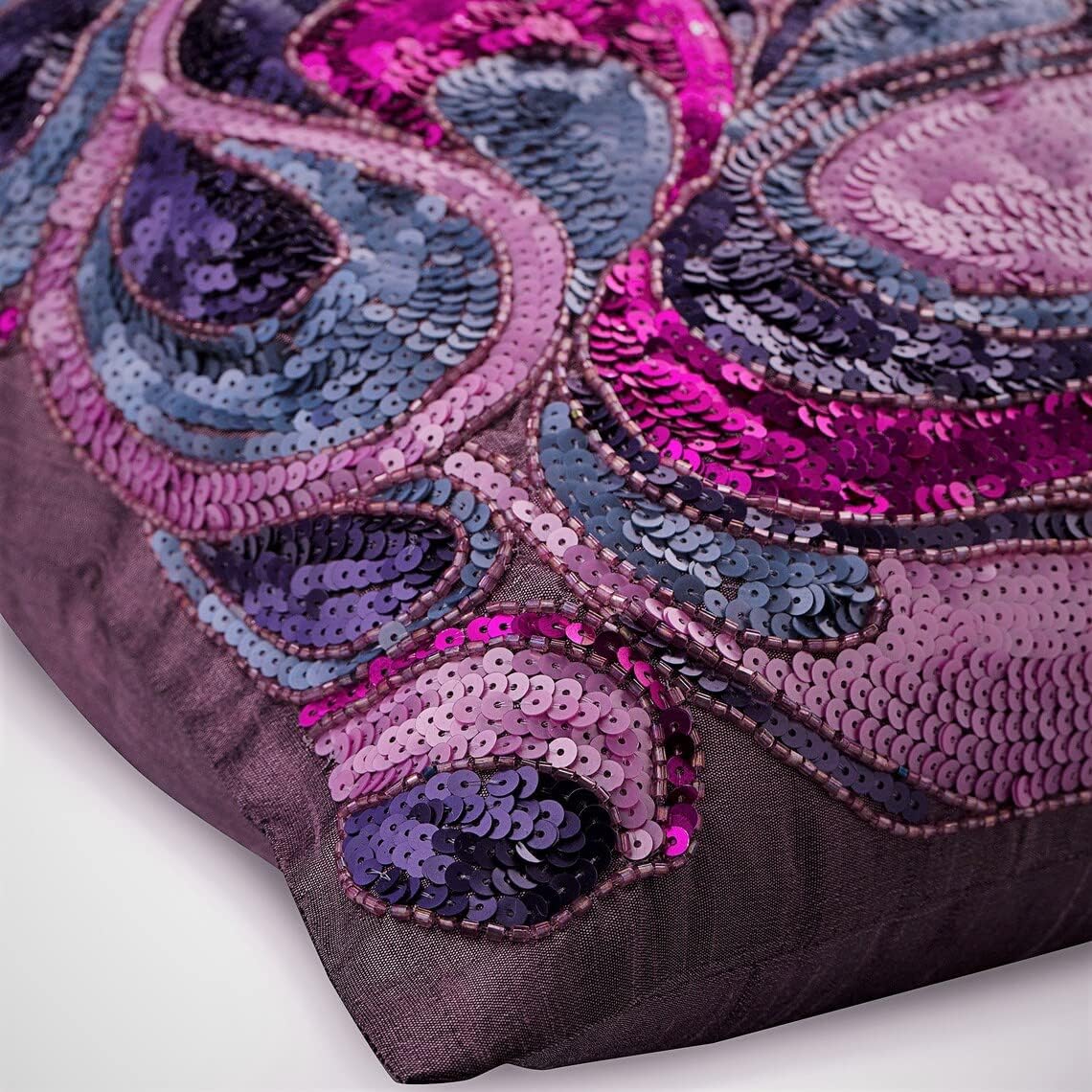 The HomeCentric Cushion Cover for Couch, Purple Euro Size Pillowcases 26x26 inch (65x65 cm) Silk Euro Pillow Shams, Abstract, Art Deco European Pillow Shams Easter - Royal Obsession