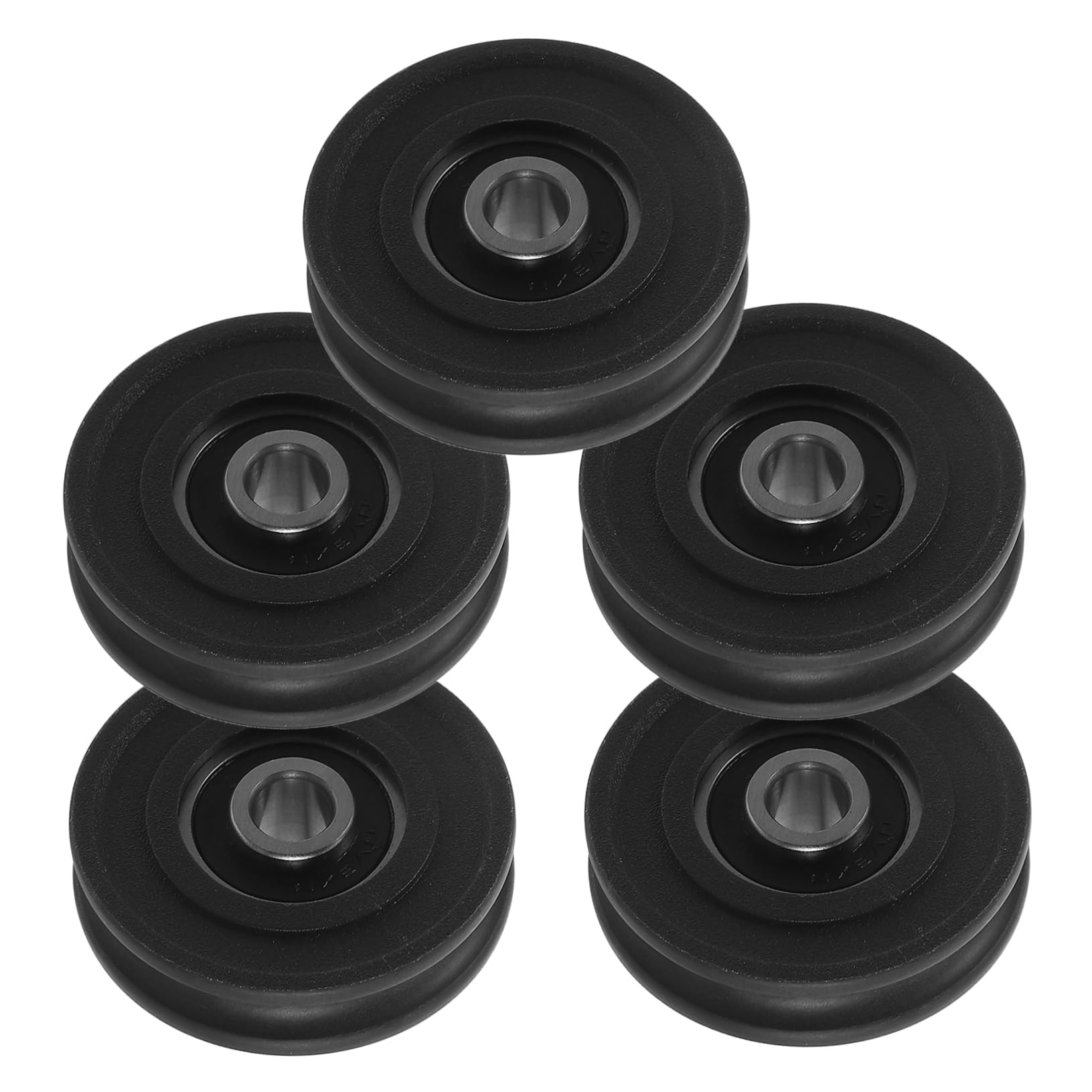 Poleas de ranura para puertas correderas que eliminan ruidos y atascos domésticos 5 piezas