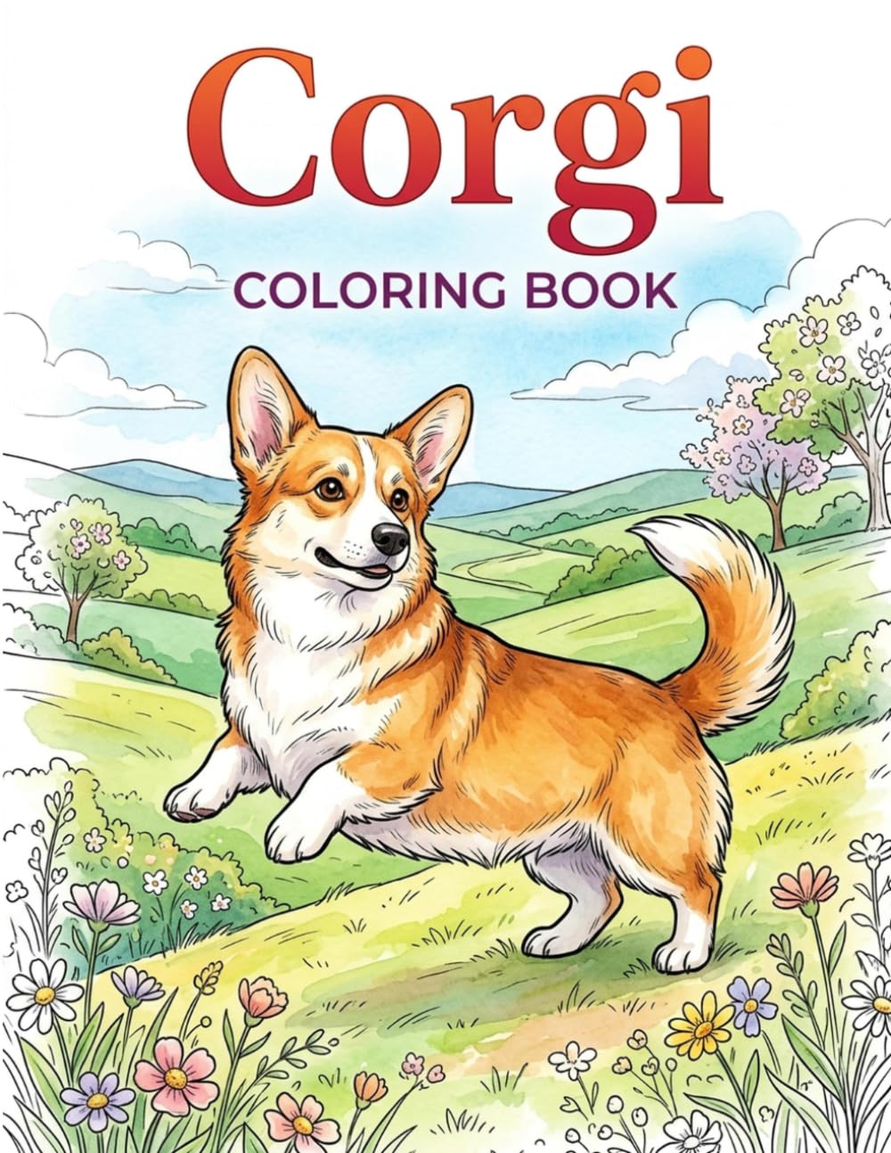 Corgi Coloring Book: 25 Playful Pups to Color and Enjoy