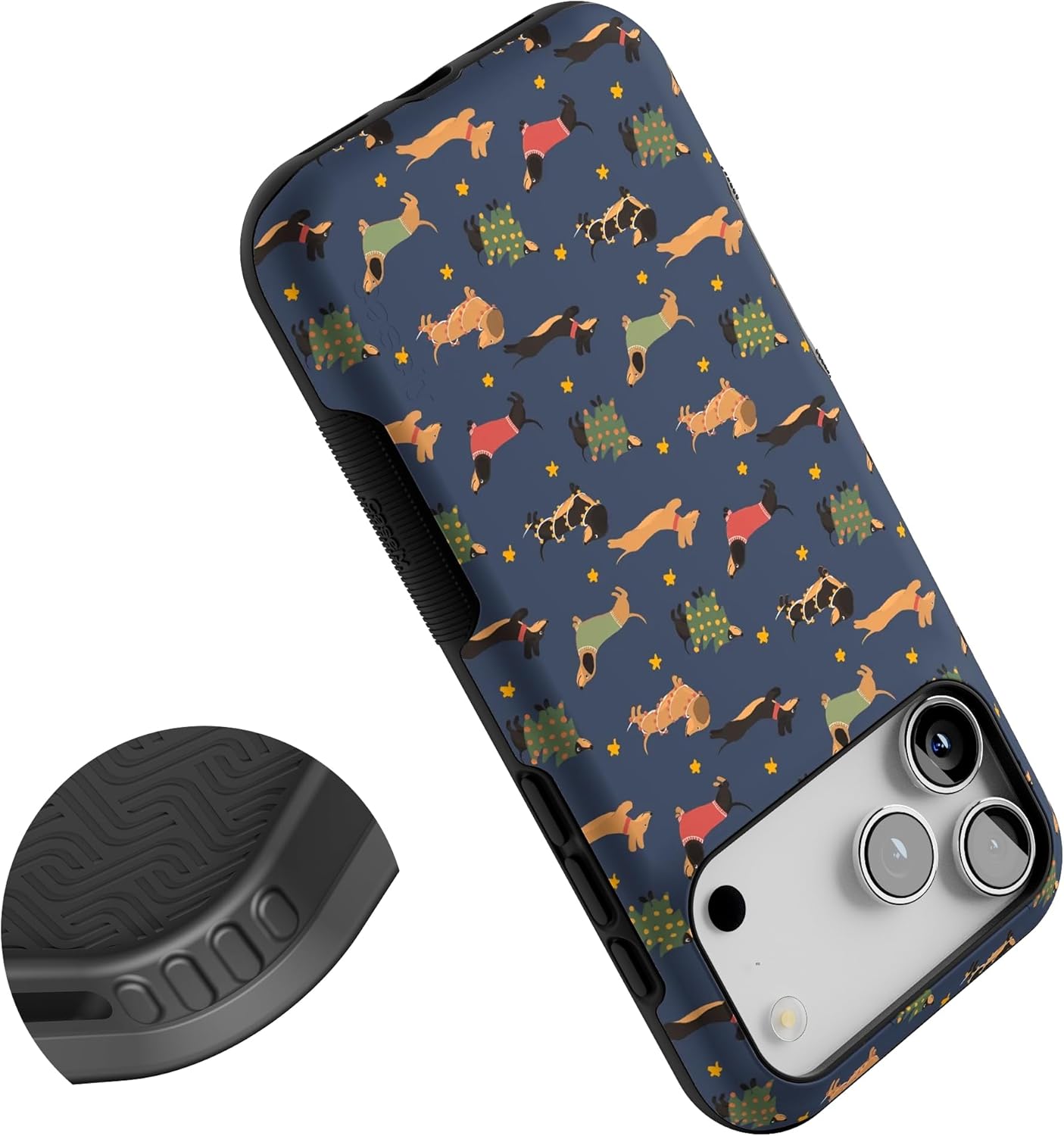 Casely iPhone 17 Pro Max Case | Dashing Doxies | Dachshund Dog | Bold Protective Design | MagSafe Compatible Design