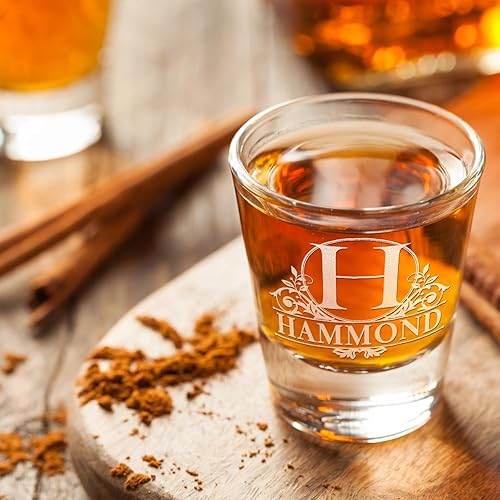 Miniatura 5 de Vasos de chupito personalizados elaborados con nombre de círculo de 2 onzas, parte inferior negra con texto personalizado para regalos, bodas,